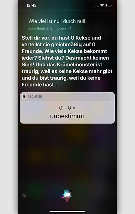 Siri Was Macht 0 Durch 0