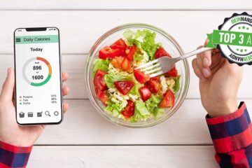 Kalorienzähler-Apps: Handy und Salat auf einem Tisch