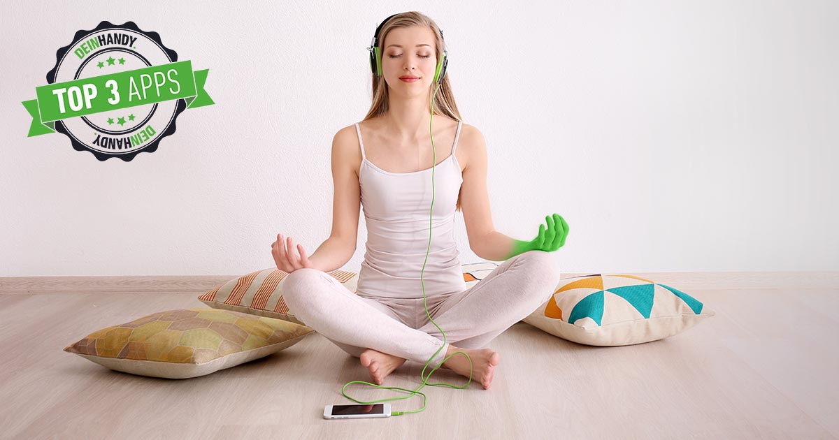Meditations-App: Frau, die meditiert