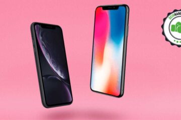 iPhone X vs. iPhone Xr: Zwei Apple Handys vor rosa Hintergrund
