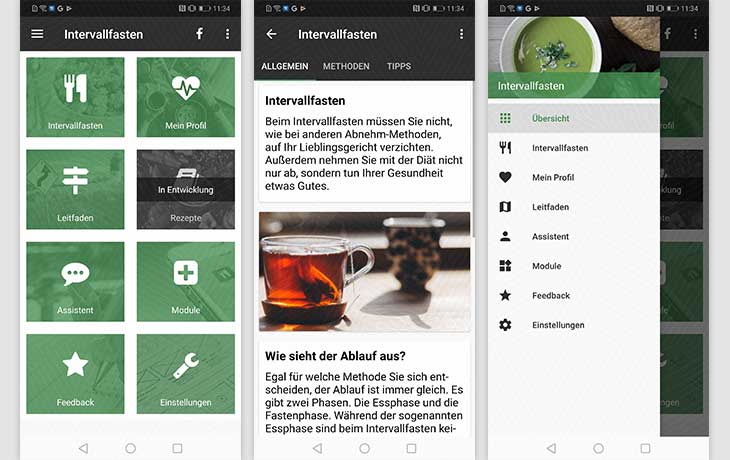 Intervallfasten-App; Screenshot Intervallfasten