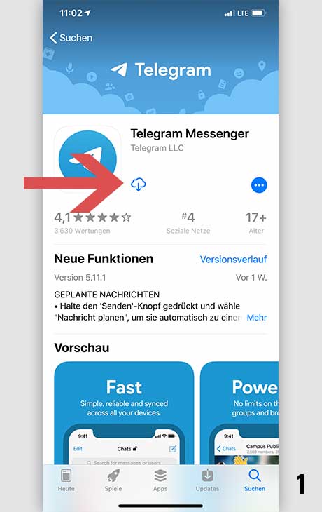 Telegram installieren iOS 1