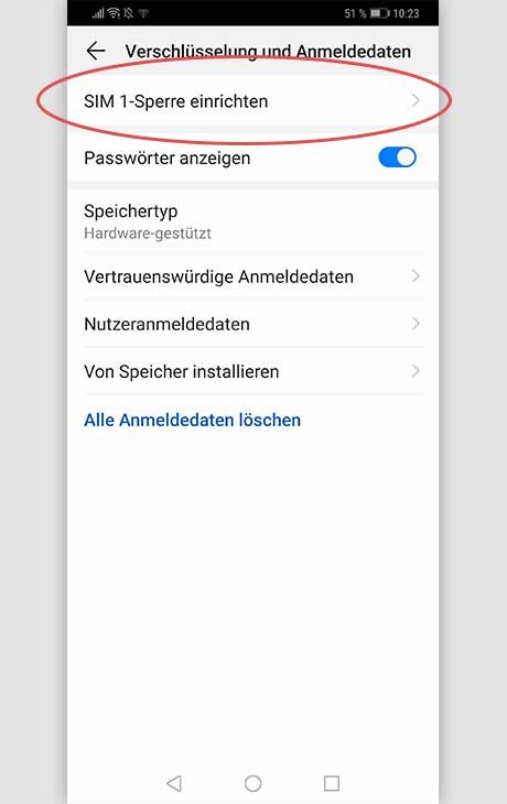 Android SIM PIN ausschalten Screenshot 4