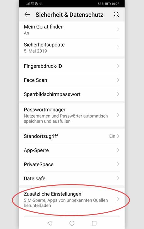 Android SIM PIN ausschalten Screenshot 2