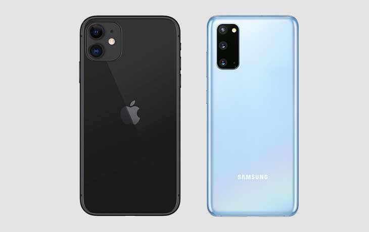 iPhone 11 vs. Galaxy S20: Rückseite