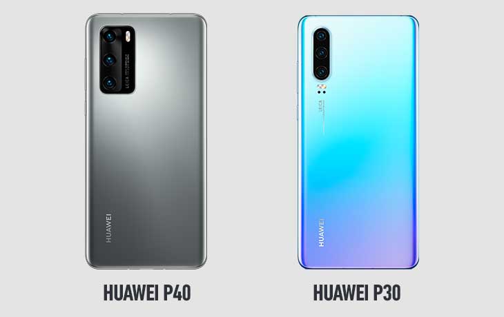 Huawei P40 und Huawei P30 Rückseiten