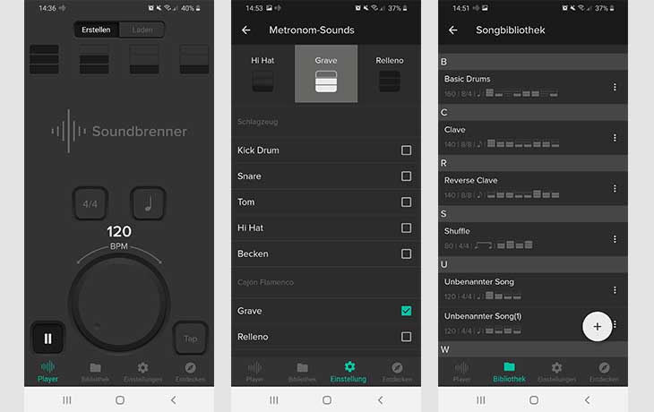 Metronom-App Soundbrenner