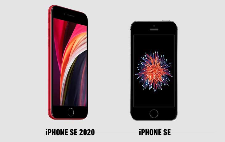 iPhone SE 2020 und iPhone SE 2016 Vorderseiten