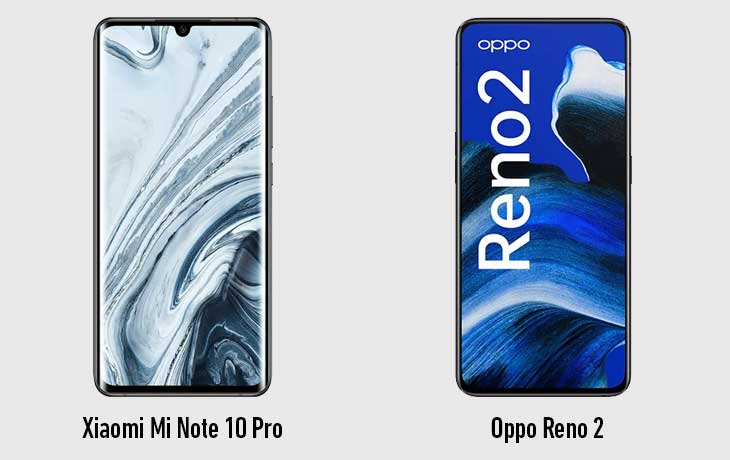 Xiaomi Mi Note 10 Pro vs. Oppo Reno 2