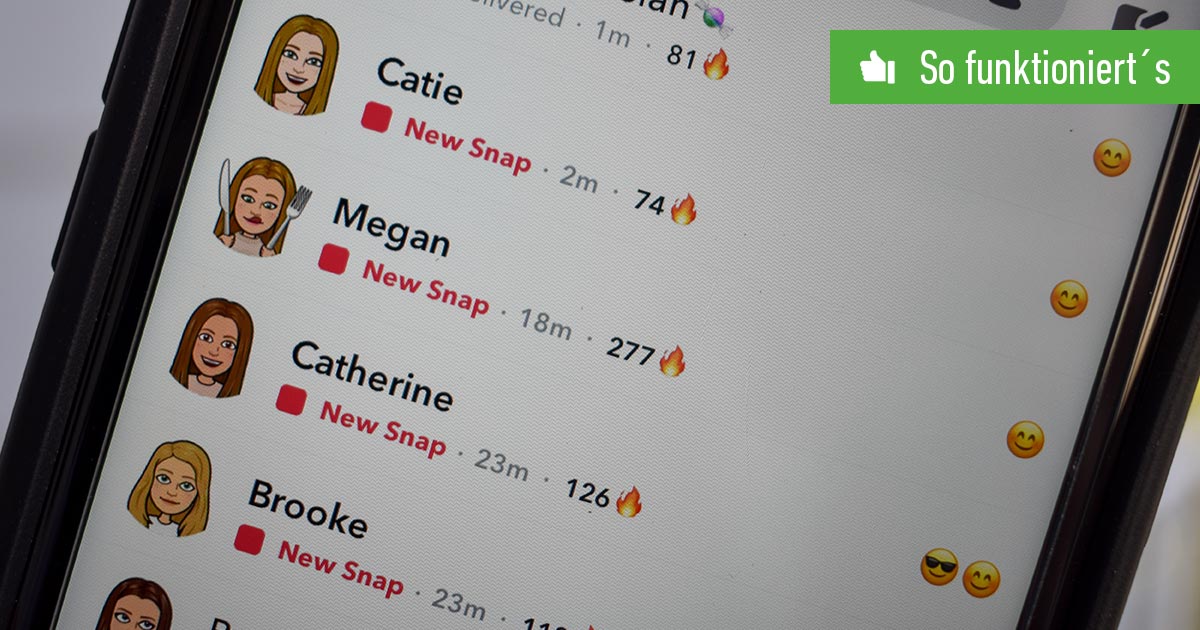 Die was smileys snapchat bedeuten bei Snapchat Flammen: