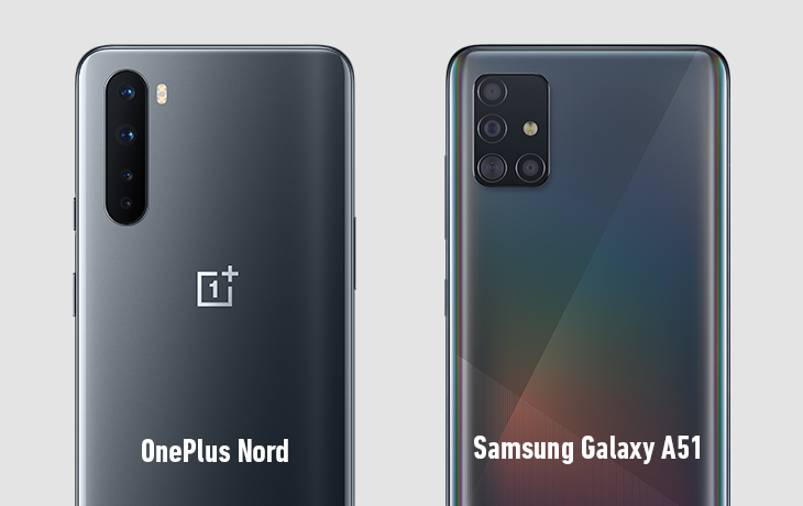 samsung a51 and oneplus nord comparison