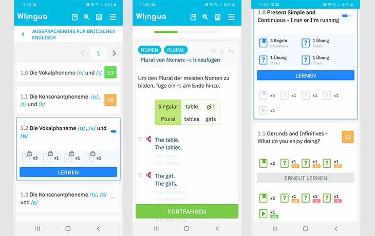 Englisch-Lern-App Wlingua